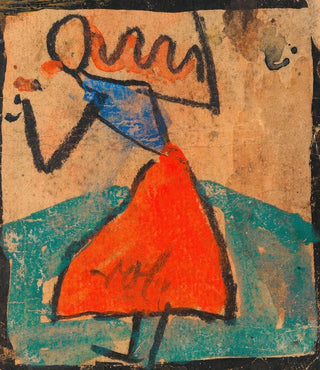 Girl with a Red Skirt - Egon Schiele — artwork view