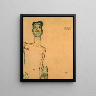 Mime van Osen - Egon Schiele — framed artwork on a wall