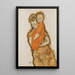 Mother and Child - Egon Schiele — framed artwork on a wall