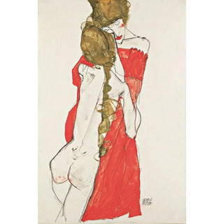 Mother and Daughter - Egon Schiele — artwork view