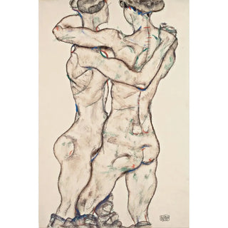 Naked Girls Kissing - Egon Schiele — artwork view