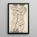 Naked Girls Kissing - Egon Schiele — framed artwork on a wall