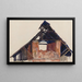Old Gable Painting - Egon Schiele — framed artwork on a wall