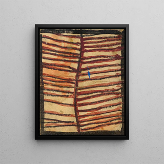 Ornament with parallel lines - Egon Schiele — framed artwork on a wall