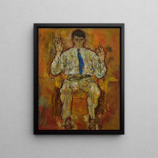 Portrait of Paris von Gütersloh 1887-1973 - Egon Schiele — framed artwork on a wall