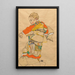 Portrait of a Child Anton Peschka Jr - Egon Schiele — framed artwork on a wall