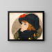 Portrait of Ida Roessler - Egon Schiele — framed artwork on a wall