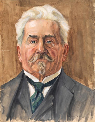 Portrait Painting of Léopold Czihaczek - Egon Schiele — artwork view