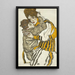 The woman of Schiele with her little nephew - Egon Schiele — framed artwork on a wall