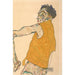 Self-portrait in a yellow vest 1914 - Egon Schiele — artwork view