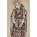 Woman sitting - Egon Schiele — artwork view