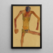 Reproduction of the painting of a Male nude sitting with head bowed - Egon Schiele