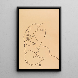 Reproduction of the painting Torso féminin assis - Egon Schiele