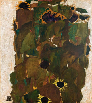 Sunflowers Painting I - Egon Schiele — artwork view