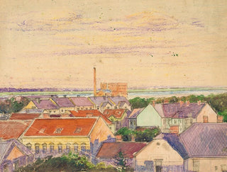 View of the City - Egon Schiele — artwork view