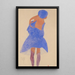 Girl standing back view - Egon Schiele — framed artwork on a wall