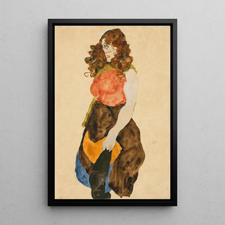 Reproduction of the painting Woman standing prostitute - Egon Schiele