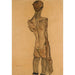 Reproduction of the painting Nude male standing back view - Egon Schiele