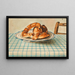 Still life with a plate of biscuits - Egon Schiele — framed artwork on a wall