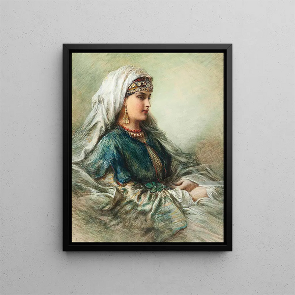 Arab Beauty - Egron Lundgren — framed artwork on a wall