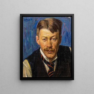 Portrait Study - Eigil Schwab — framed artwork on a wall