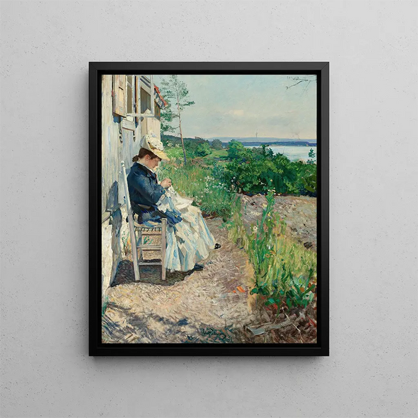 Soleil Kalvya - Eilif Peterssen — framed artwork on a wall