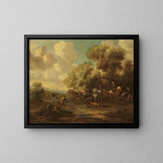 Attack on Travelers - Eise Aetes Ruytenbach — framed artwork on a wall