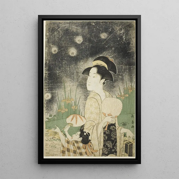 Catching Fireflies - Eishsai Chki — framed artwork on a wall