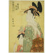 Hanaogi by the Ogiya from the series Beautés des quartiers de plaisir Seiro bijin awase - Eishsai Chki — artwork view