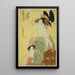 Hanaogi by the Ogiya from the series Beautés des quartiers de plaisir Seiro bijin awase - Eishsai Chki — framed artwork on a wall