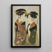 Reproduction of the painting Kan serveuse de l'Izutsuya et la geisha Fuseya de l'Ogiya - Eishsai Chki
