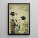 Contemplation of the Moon - Eishsai Chki — framed artwork on a wall