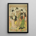 The Cockfight Ohisa from Takashimaya and Okita from Naniwaya - Eishsai Chki — framed artwork on a wall