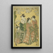 La courtisane Hinazuru du Chojiya et ses suivantes - Eishsai Chki — framed artwork on a wall