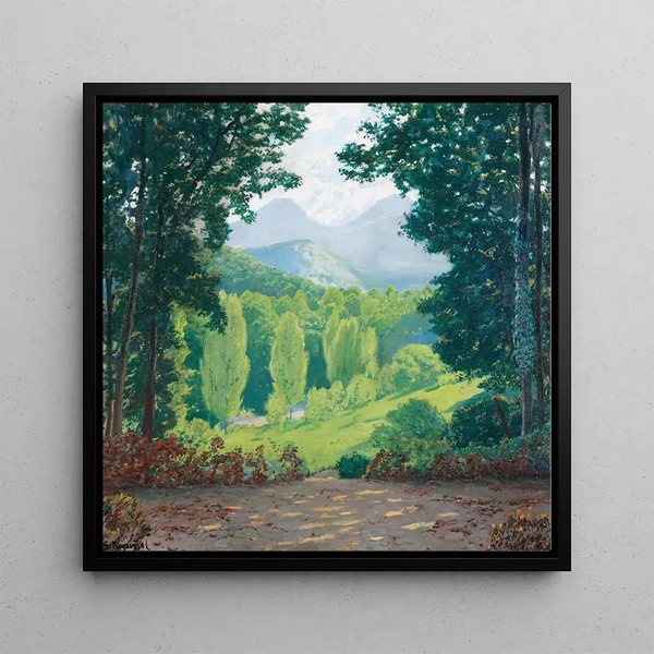 El Montseny - Santiago Rusiol — framed artwork on a wall