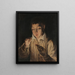 Boy blowing a coal - El Greco — framed artwork on a wall