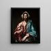 The Christ as Savior - El Greco — framed artwork on a wall