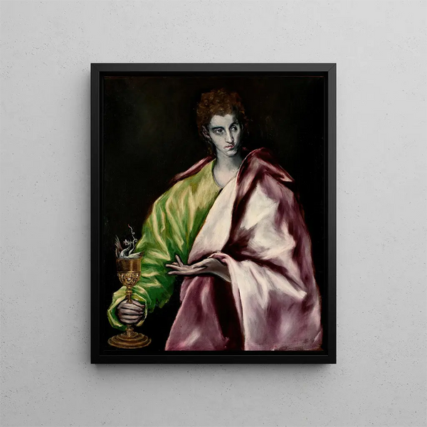 Saint Jean l'Évangéliste - El Greco — framed artwork on a wall