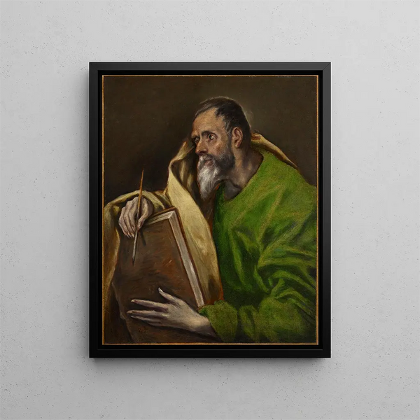 Saint Luke Painting - El Greco — framed artwork on a wall