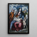 La Sainte Famille avec sainte Anne et l'enfant Jean-Baptiste - El Greco — framed artwork on a wall
