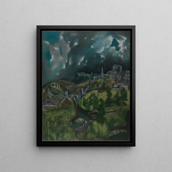 View of Toledo - El Greco — framed artwork on a wall