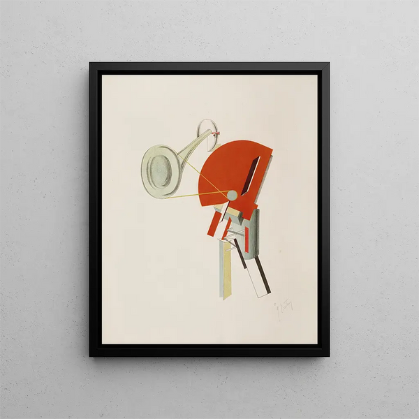 Announcer Ansager - El Lissitzky — framed artwork on a wall
