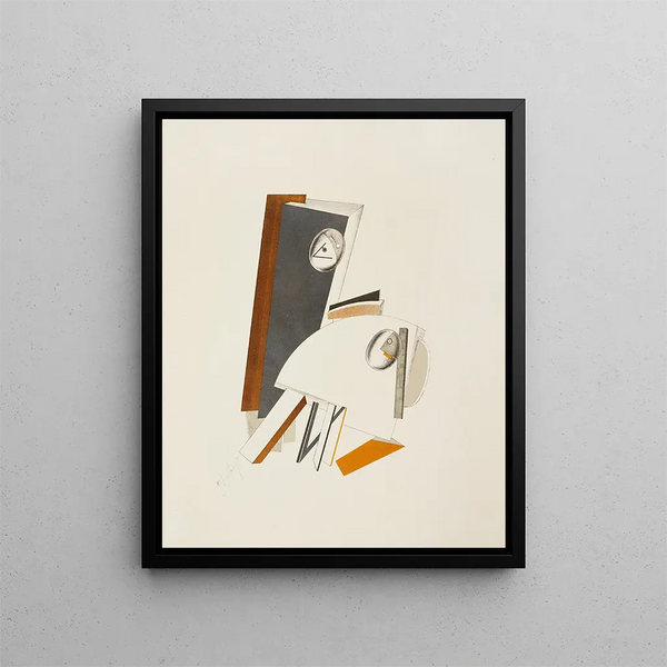 Anxious Painting - El Lissitzky — framed artwork on a wall