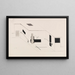 Der Prounenraum Feuille 5 from the I Kestnermappe Proun - El Lissitzky — framed artwork on a wall