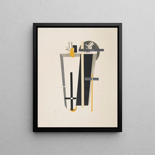 Fossoyeurs Fossoyeurs - El Lissitzky — framed artwork on a wall