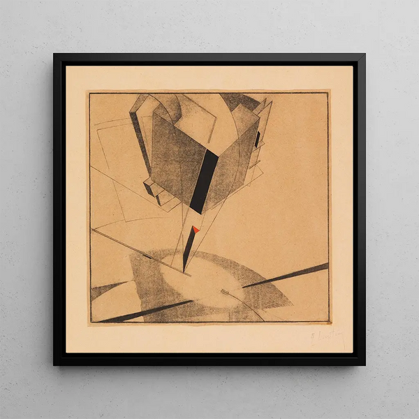 Proun 5A - El Lissitzky — framed artwork on a wall