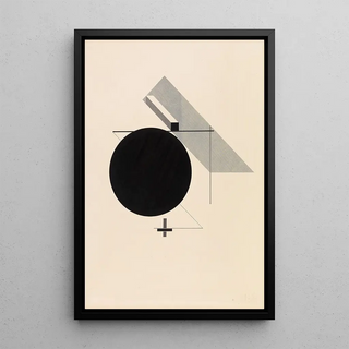 Proun IV Sheet 4 from the I Kestnermappe Proun - El Lissitzky — framed artwork on a wall