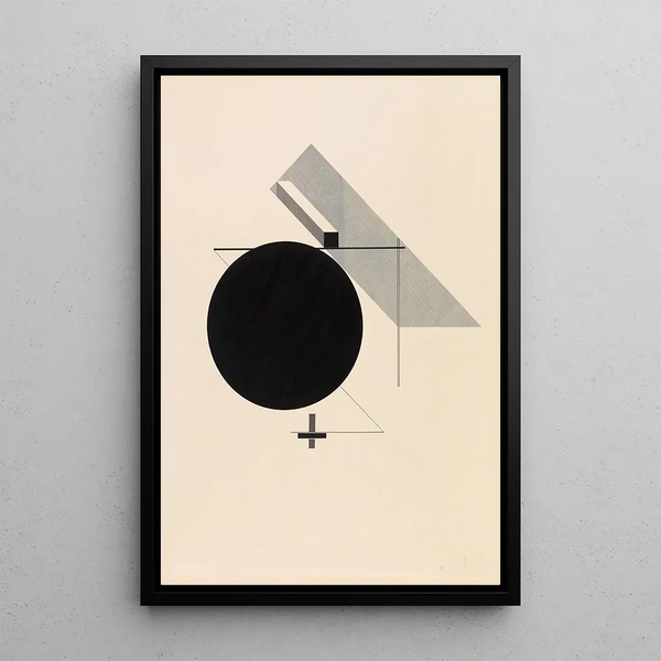 Proun IV Sheet 4 from the I Kestnermappe Proun - El Lissitzky — framed artwork on a wall