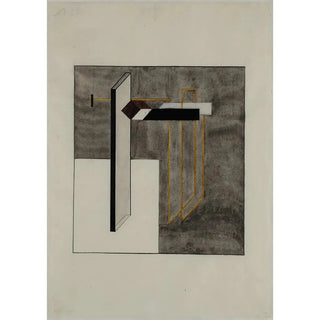 Reproduction of the painting Study for Proun 4B - El Lissitzky