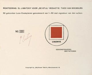 Becoming a supremacist of two colors in six constructions Pl 11 - El Lissitzky — artwork view
